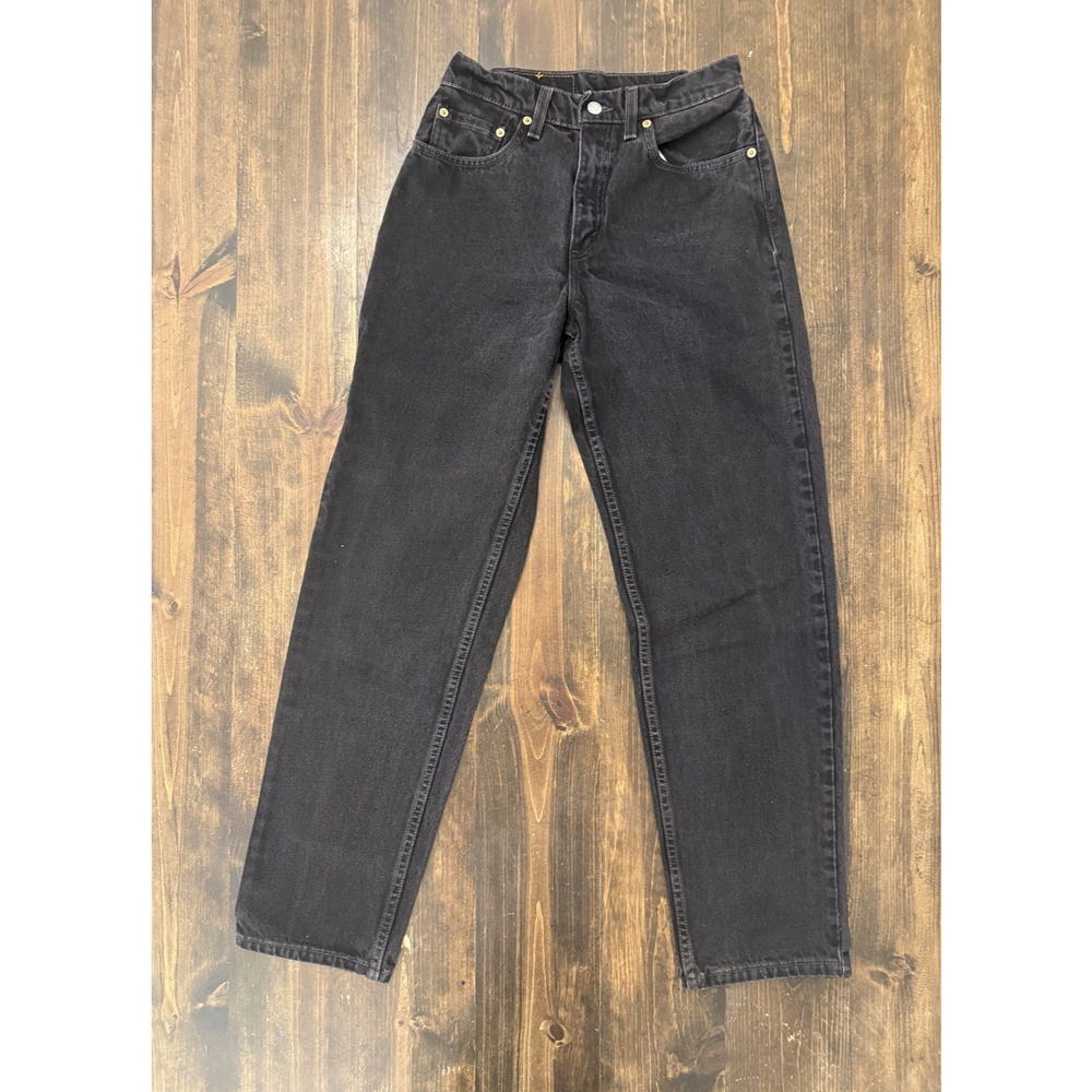 VTG Y2K Levi 560 Jeans Women’s 6 Reg M Loose Fit Straight Leg Black USA Denim